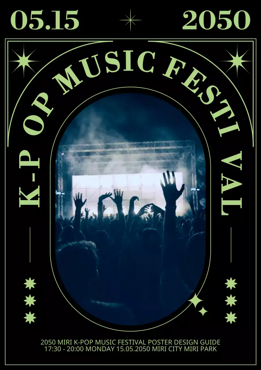 Black Retro Music Event Poster