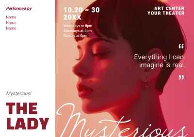 Red Modern Theater Promotion Poster