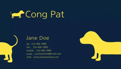 Navy Modern Pet Business Card