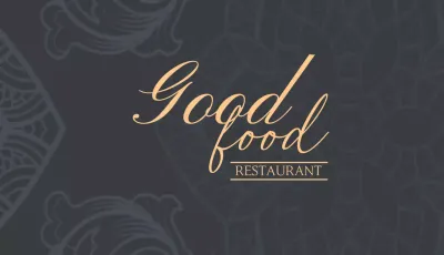 Grey Elegant Restaurant Promotion Business Card