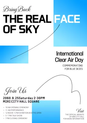 Blue Modern Environment Announcement Poster