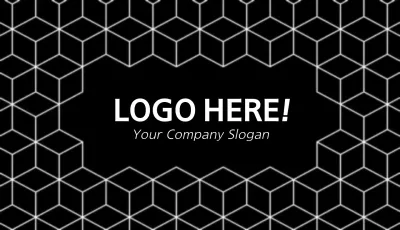 Black Geometric Business Card