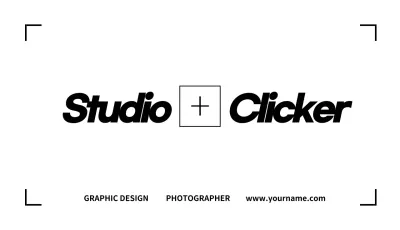 Black Minimal Photography Business Card