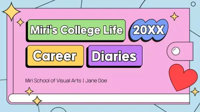 Pink Modern College Planner Diary Presentation
