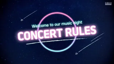 Neon Trendy Concert Announcement Presentation
