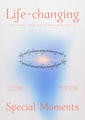 Orange Elegant Film Festival Announcement Poster