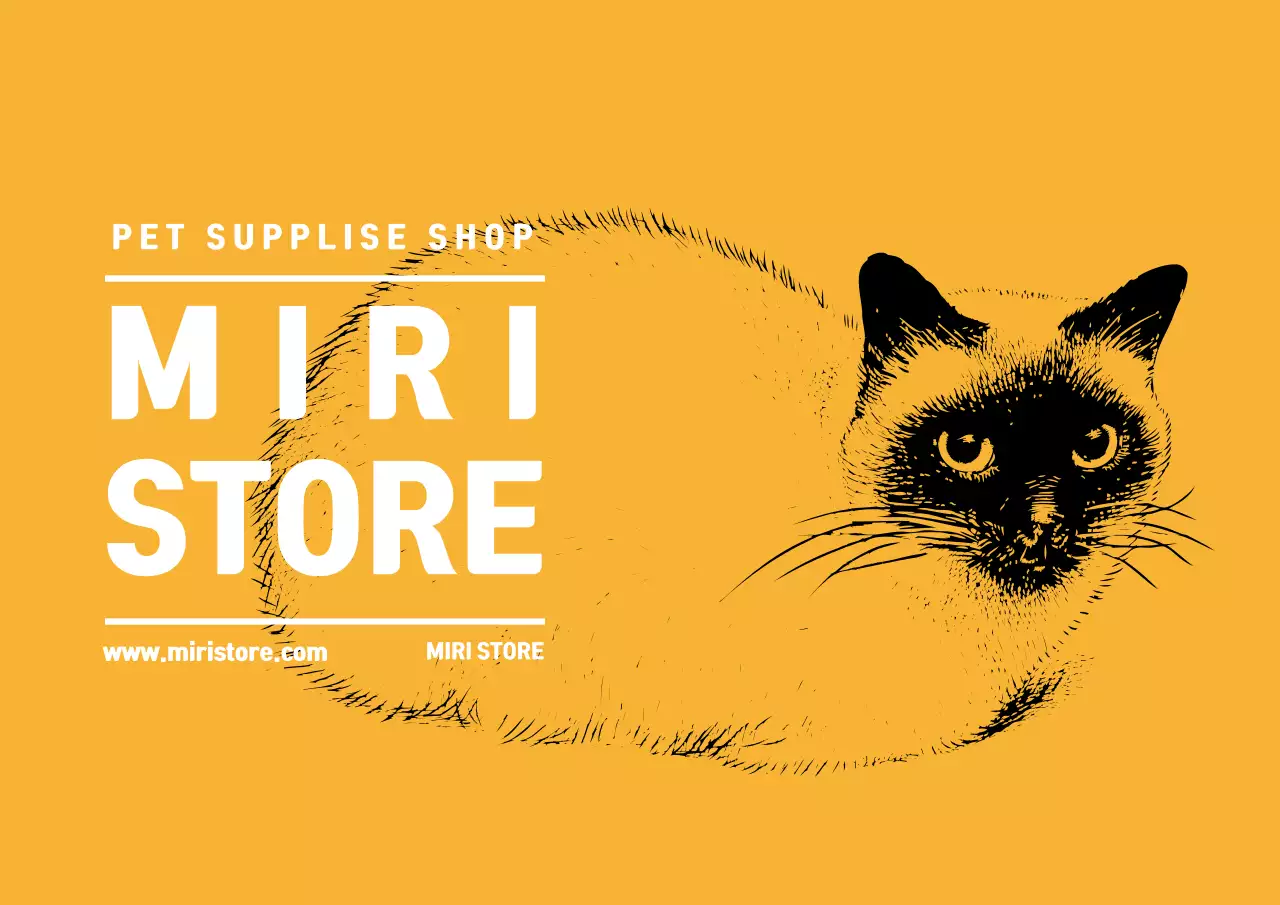 Yellow Vintage Pet Promotion Poster