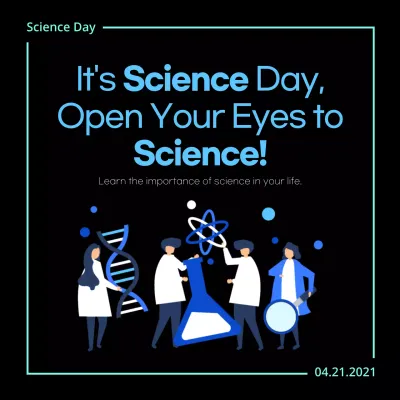 Black Modern Science Promotion Social Media Post