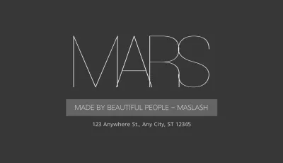 Grey Modern Beauty Promotion Business Card