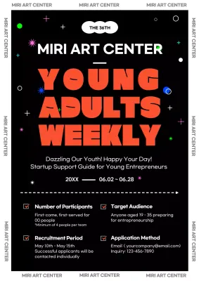 Black Trendy Entrepreneurship Event Promotion Poster