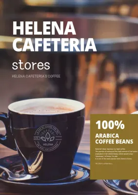 Black Minimal Coffee Promotion Poster