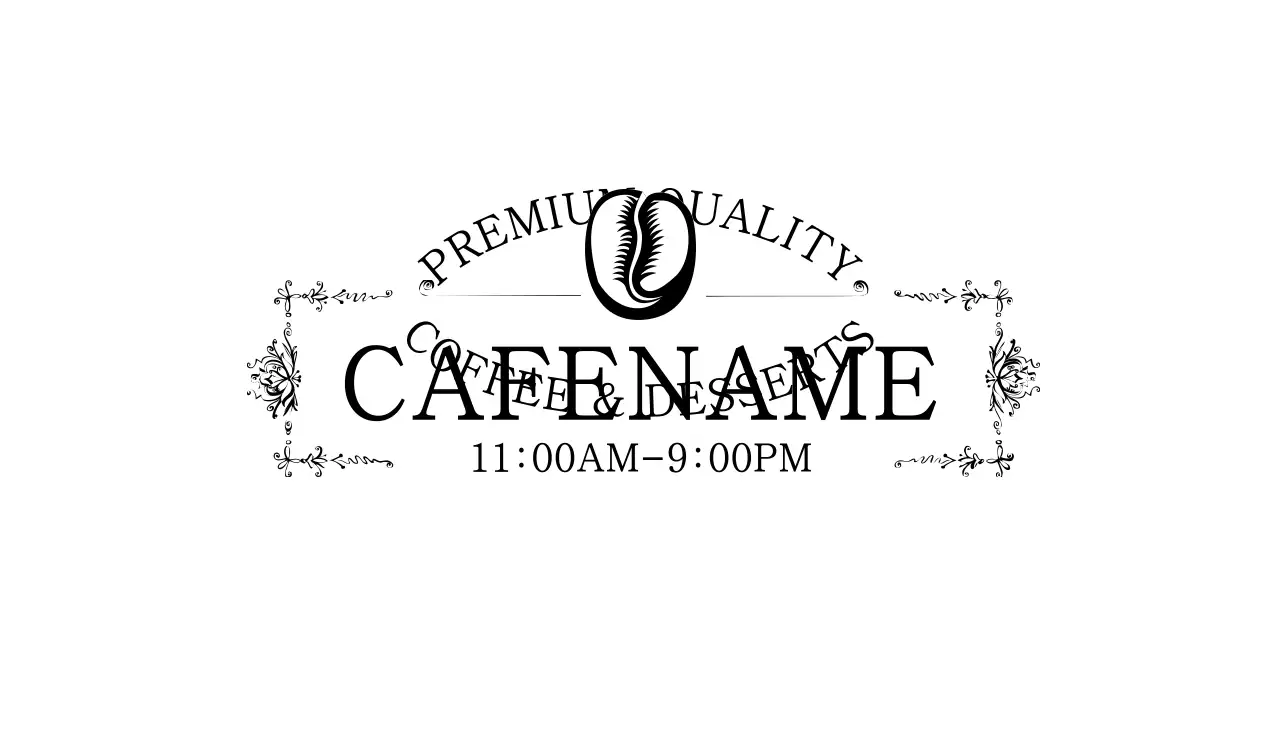 Black Vintage Cafe Business Card