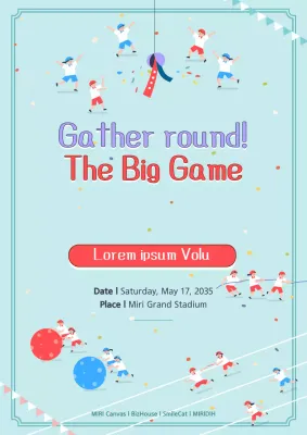 Teal Minimal Sports Event Poster