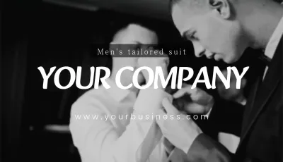 Black Elegant Suit Promotion Business Card