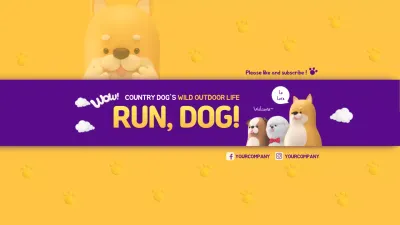 Yellow Playful Dog Promotion YouTube Thumbnail
