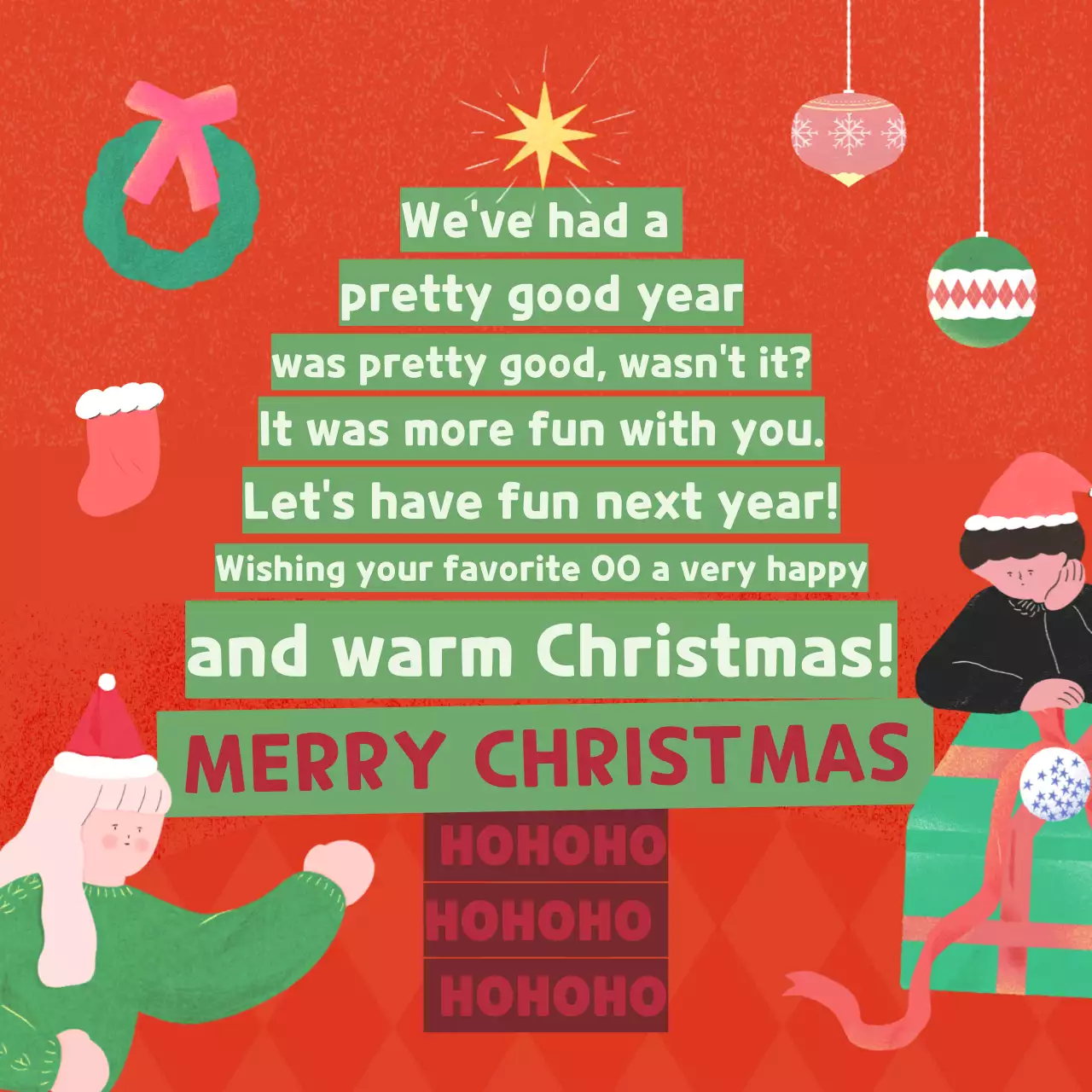 Red Traditional Christmas Invitation Social Media Post