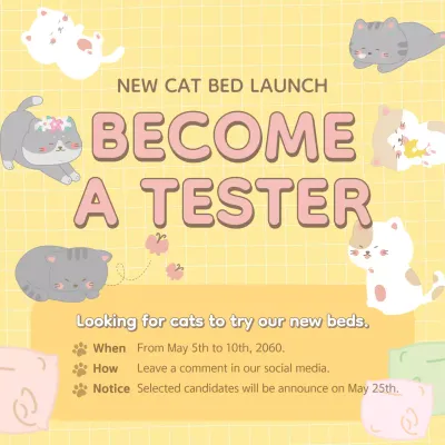 Promote your event to recruit supporters for Yellow the Cat