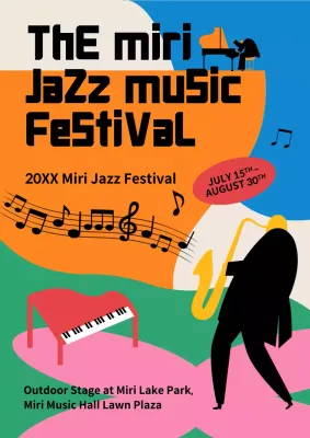 Orange Retro Music Event Poster