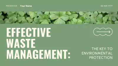 Green Minimal Waste Management Guide Presentation