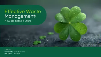 Earth Day Green and Modern Effective Waste Management Presentation