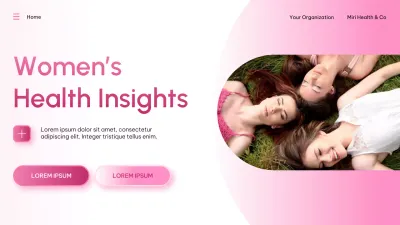 Pink Modern Women's Health Presentation