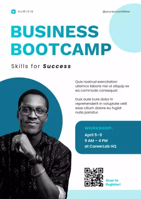 Teal Modern Business Workshop Announcement Poster