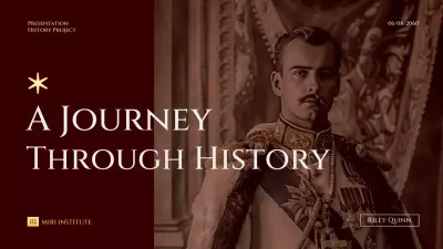 maroon vintage history presentation