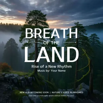 Green Nature Music Promotion Social Media Post