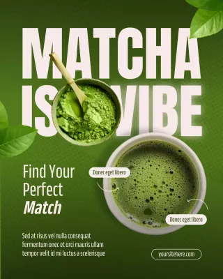 Green Modern Matcha Promotion Instagram Post