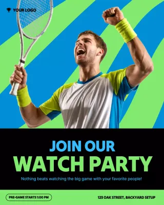 Green Modern Sports Invitation Instagram Post