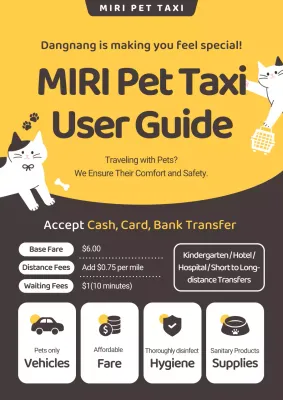 yellow modern pet taxi guide