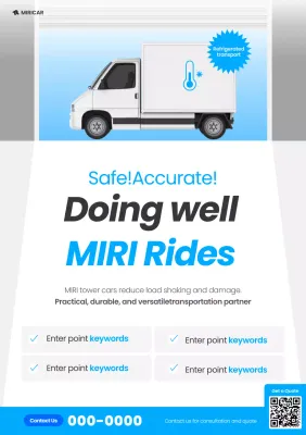 white modern transport advertisement