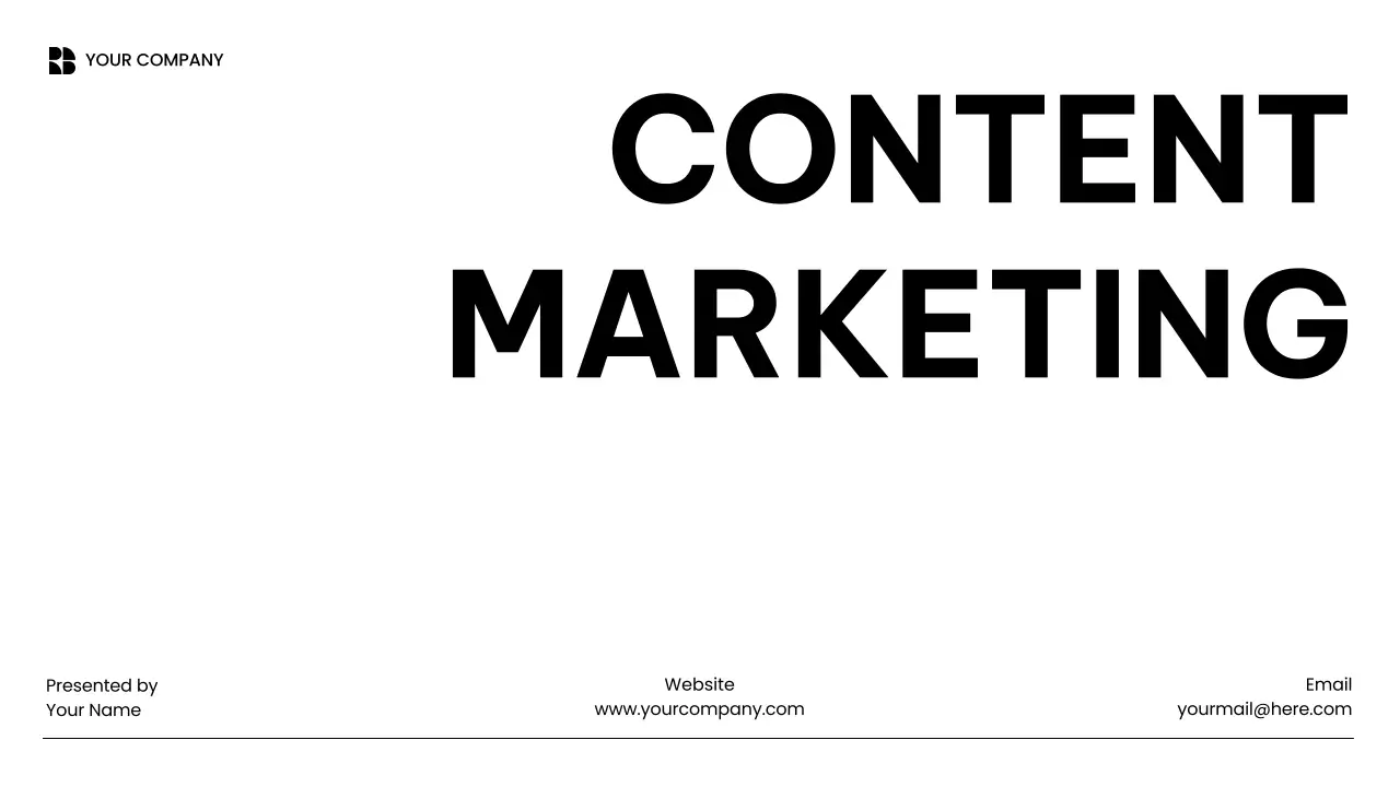 White Minimalist Marketing Presentation