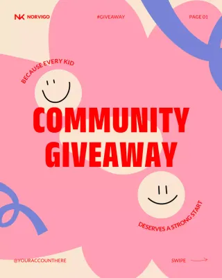 Pink Modern Community Announcement Instagram Post