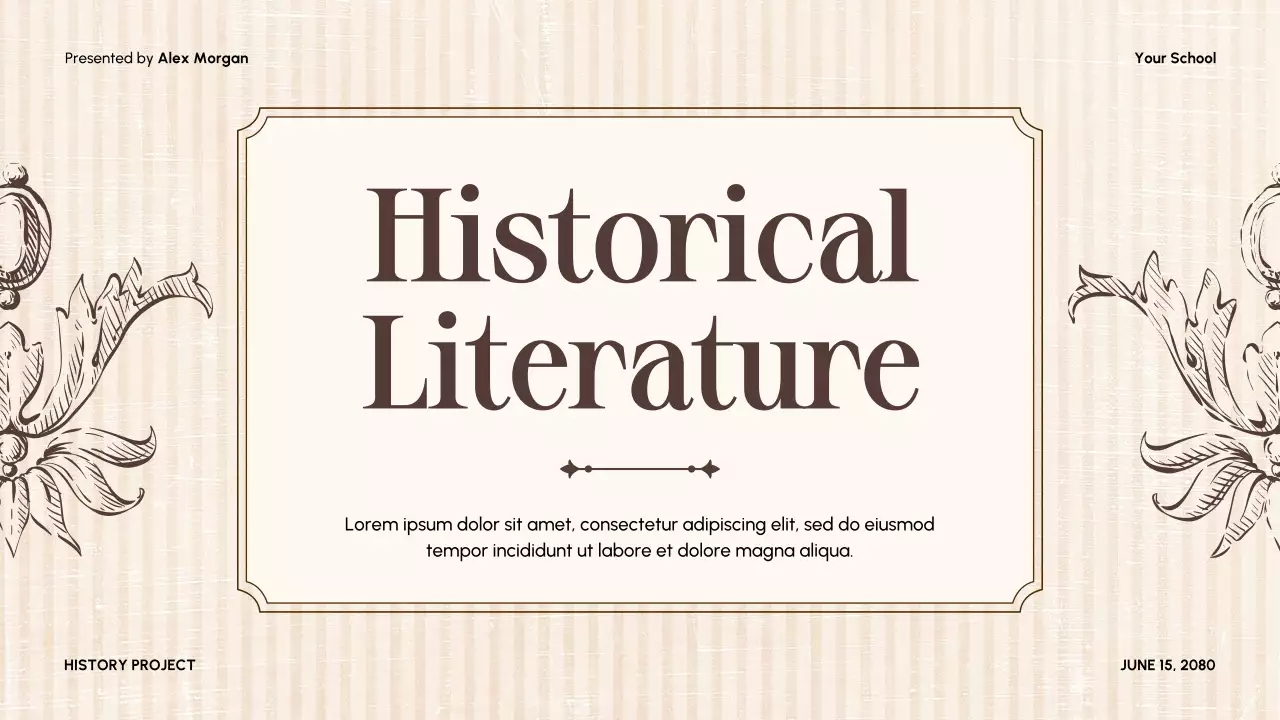 Beige Vintage Literature Presentation
