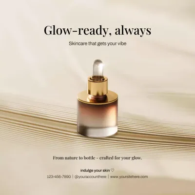 Beige Elegant Skincare Promotion Instagram Post