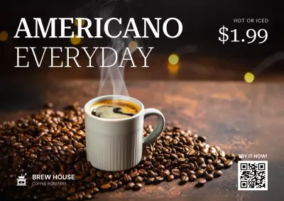 Brown Classic Coffee Promotion Poster