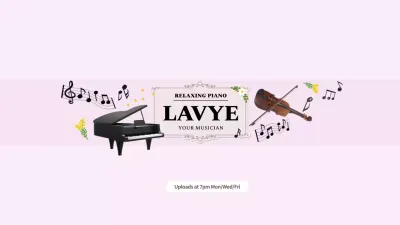 pink elegant music announcement