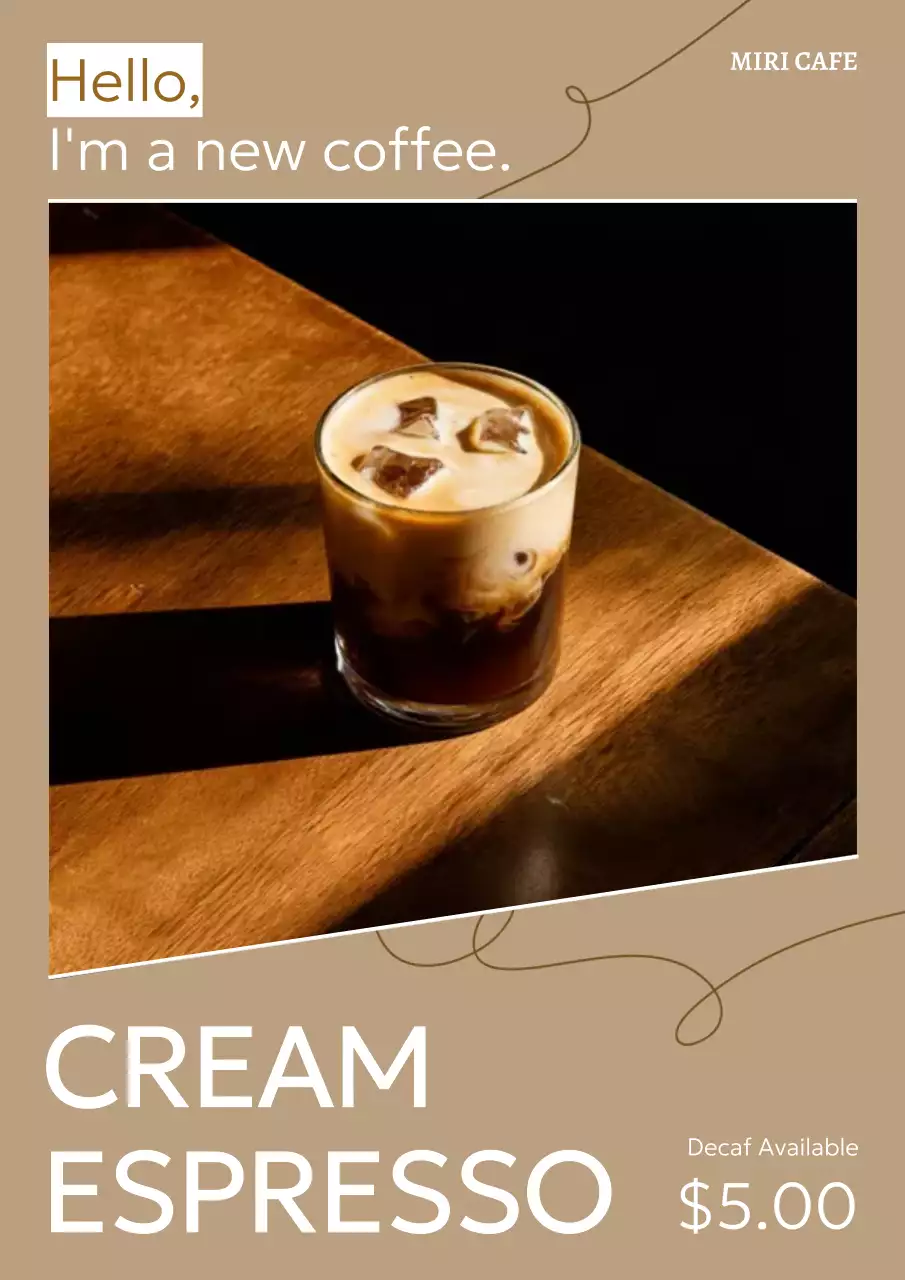 beige modern coffee advertisement