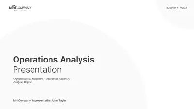 White Professional Operations Report Presentation