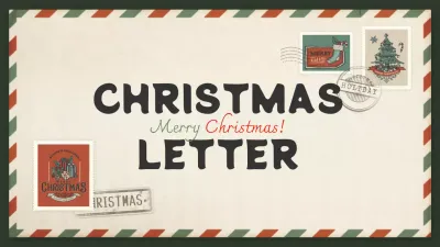 Beige Vintage Christmas Invitation Presentation