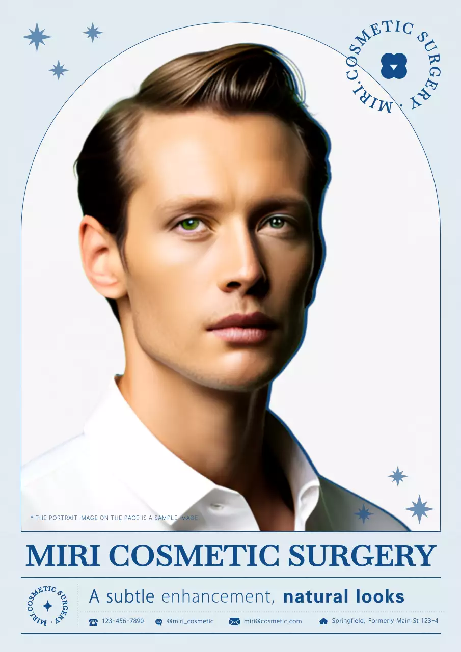 Blue Modern Cosmetic Promotion Poster