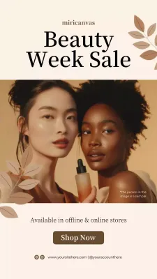 Beige Elegant Beauty Promotion