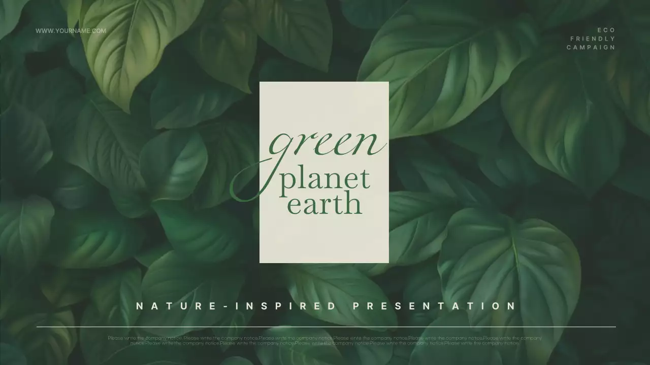 Green Minimal Nature Presentation