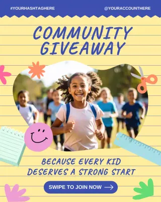 Back to School Community Giveaway Instagram Post