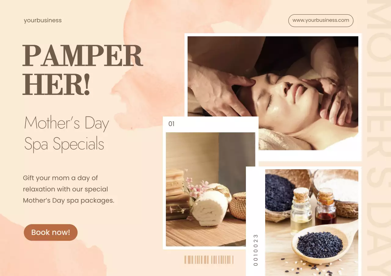 Beige Elegant Spa Promotion Poster