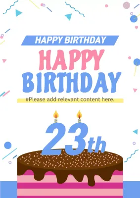 Colorful Playful Birthday Invitation Poster