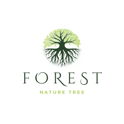 green organic tree for brand identity