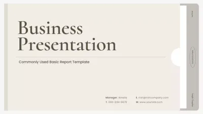 beige simple business presentation guide