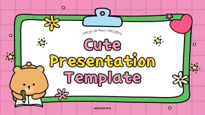 A cute pink and green educational promotion